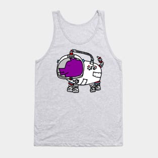 Astronaut Space Pilot Sci Fi Purple Pig Tank Top